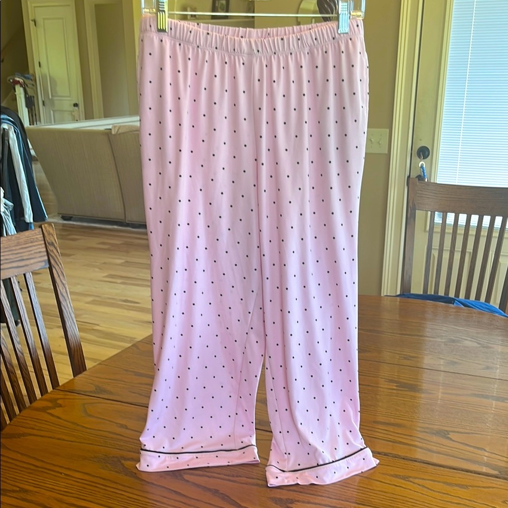 Comfy Soft Pink Polka Dot Pajama Pants
